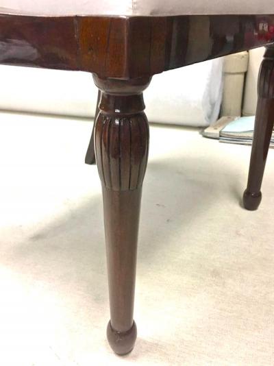 Andr Arbus Pair of Neoclassic refined Solid Rosewood Stool in the Style of Andre Arbus