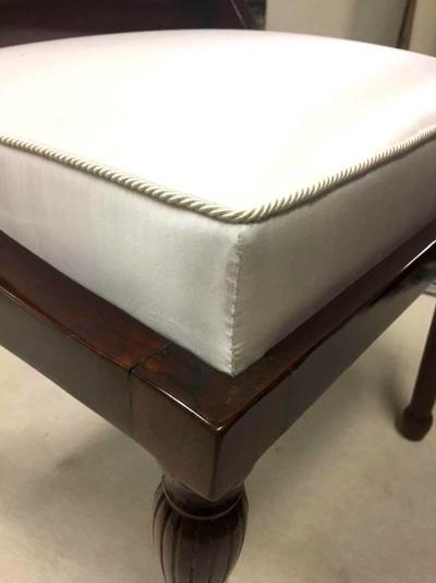 Andr Arbus Pair of Neoclassic refined Solid Rosewood Stool in the Style of Andre Arbus