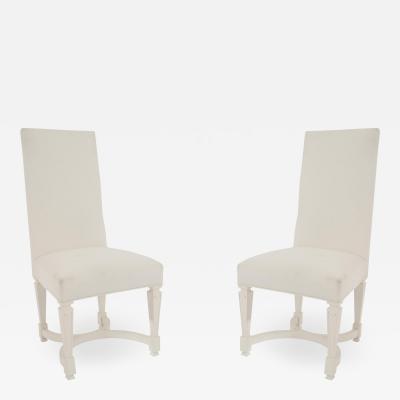 Andr Arbus Set of 4 French Mid Century Lacquered Side Chairs