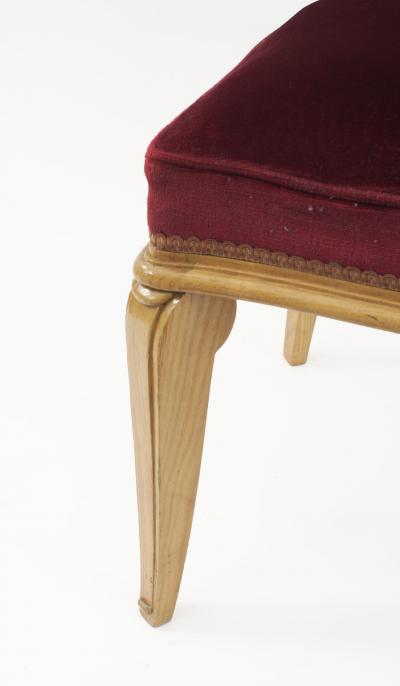 Andr Arbus Set of 8 French Mid Century 1938 Sycamore Side Chairs