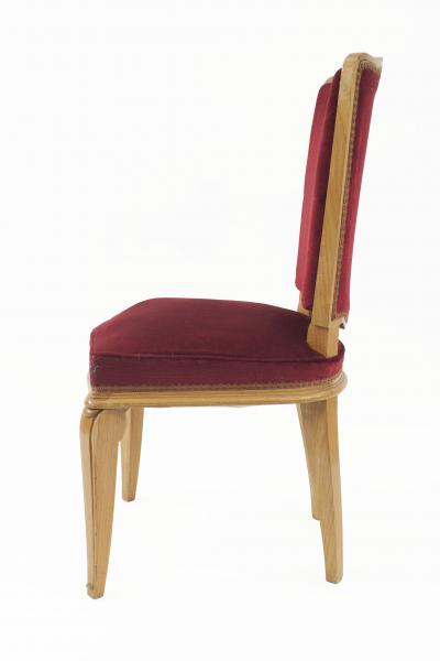 Andr Arbus Set of 8 French Mid Century 1938 Sycamore Side Chairs