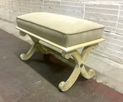 Andr Arbus Style of Andre Arbus Neo Classic Forties Cerused Oak Bench