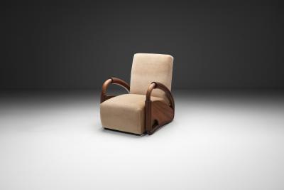 Andr Arbus Wooden Armchair in the manner of Andr Arbus Europe First half of the 20th C