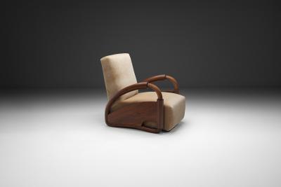 Andr Arbus Wooden Armchair in the manner of Andr Arbus Europe First half of the 20th C