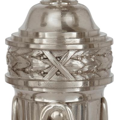 Andr Aucoc Set of four Louis XVI style silver candelabra by Andr Aucoc