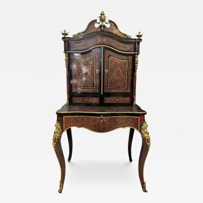 Andr Charles Boulle 19th Century French Louis XV Style Ormolu Mounted Boulle Secretary Desk