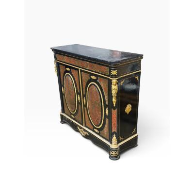 Andr Charles Boulle Antique French Napoleon III Black Marble Inlaid Cabinet Andr Charles Boulle
