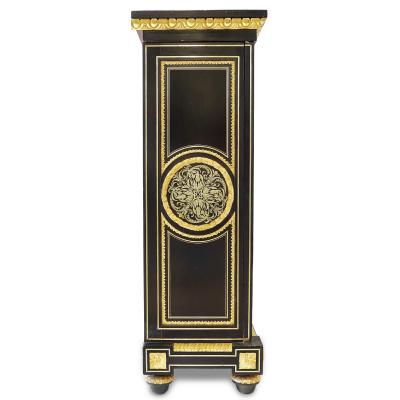 Andr Charles Boulle Brass and tortoiseshell inlaid Boulle style ebonised wood cabinets