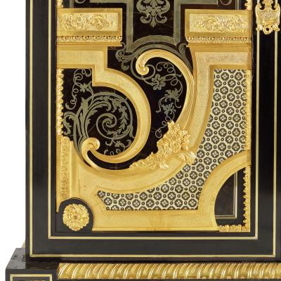 Andr Charles Boulle Brass and tortoiseshell inlaid Boulle style ebonised wood cabinets