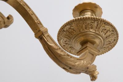 Andr Charles Boulle LOUIS XIV STYLE GILT BRONZE SIX LIGHT CHANDLER AFTER A DESIGN