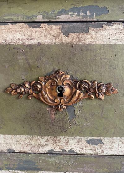 Andr Debono Louis XVI Style Commode Christelle Green Patina Gilt Bronze
