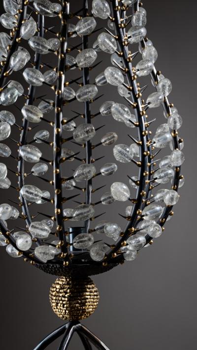 Andr Dubreuil 1951 Pair of Photophores with Pearls France circa 1990