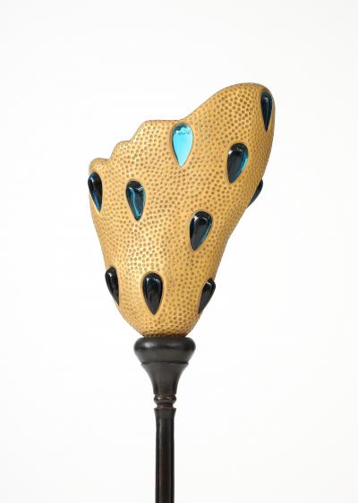 Andr Dubreuil 1990s Bronze and Daum glass floor lamp by Andr Dubreuil