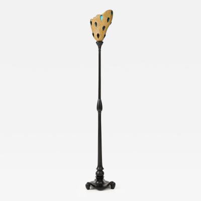 Andr Dubreuil 1990s Bronze and Daum glass floor lamp by Andr Dubreuil