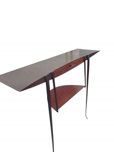 Andr Dubreuil 1990s Wrought iron and exotic wood by Andr Dubreuil