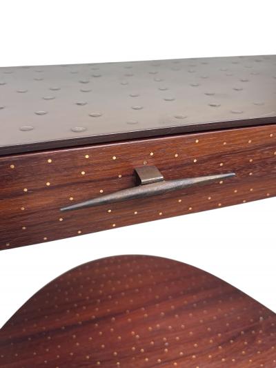 Andr Dubreuil 1990s Wrought iron and exotic wood by Andr Dubreuil