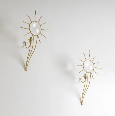 Andr Dubreuil Pair of Andr Dubreuil Soleil Wall Appliqu 