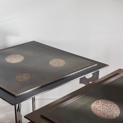 Andr Dubreuil UNIQUE PAIR OF GRUYERE TABLES