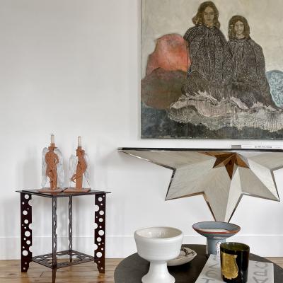 Andr Dubreuil UNIQUE PAIR OF GRUYERE TABLES