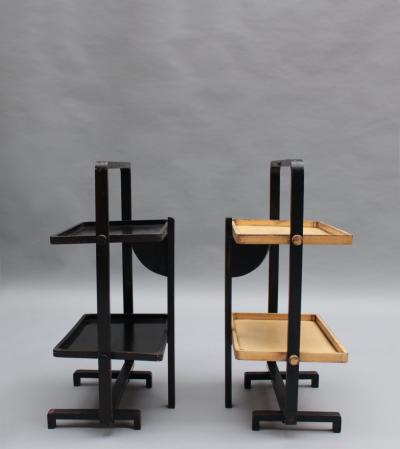 Andr Groult 2 Fine French 1930s Wooden Folding Side Tables by Le Meuble Geisha