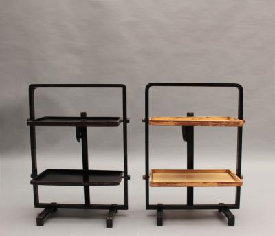 Andr Groult 2 Fine French 1930s Wooden Folding Side Tables by Le Meuble Geisha