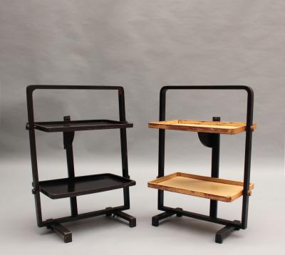 Andr Groult 2 Fine French 1930s Wooden Folding Side Tables by Le Meuble Geisha
