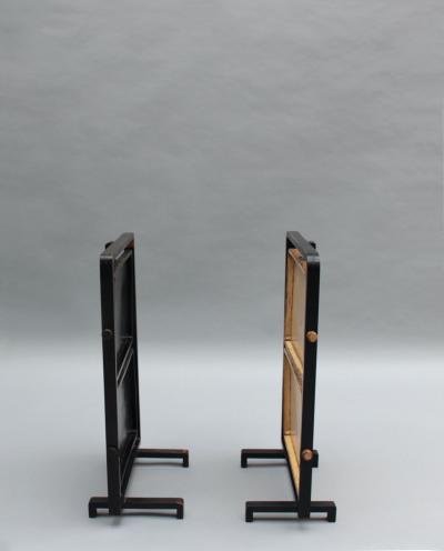 Andr Groult 2 Fine French 1930s Wooden Folding Side Tables by Le Meuble Geisha