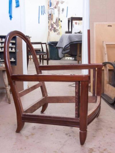 Andr Groult Andre Groult Pair of Club Chairs