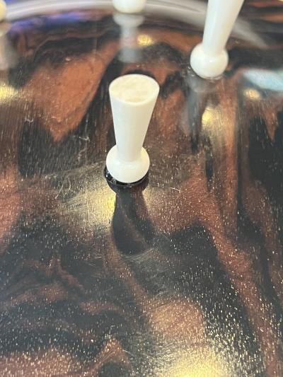 Andr Groult MODERNIST ART DECO MACASSAR AND BONE PEG LEG COMPOTE