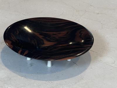 Andr Groult MODERNIST ART DECO MACASSAR AND BONE PEG LEG COMPOTE