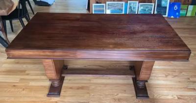 Andr Groult Rare French Art Deco Writing Table Desk in Teak c 1925 style of Andre Groult