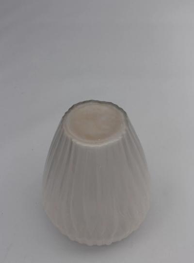 Andr Hunebelle Fine French 1930s Frosted Glass Roseaux Vase by Andr Hunebelle