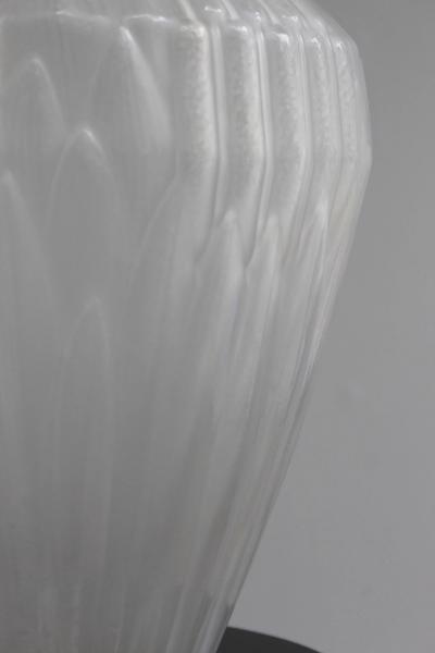 Andr Hunebelle Fine French 1930s Frosted Glass Roseaux Vase by Andr Hunebelle