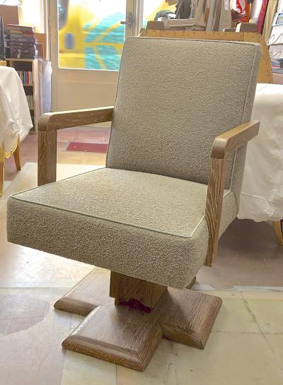 Andr Sornay Andre Sornay attributed cerused oak chicest swivel chairs