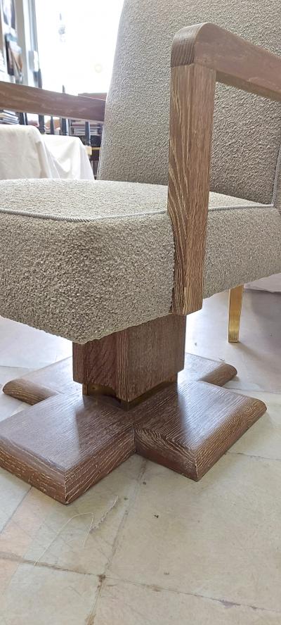 Andr Sornay Andre Sornay attributed cerused oak chicest swivel chairs