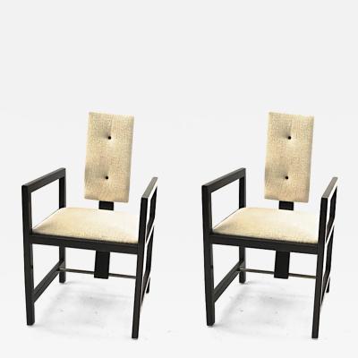 Andr Sornay Andre Sornay pair of modernist arm chairs