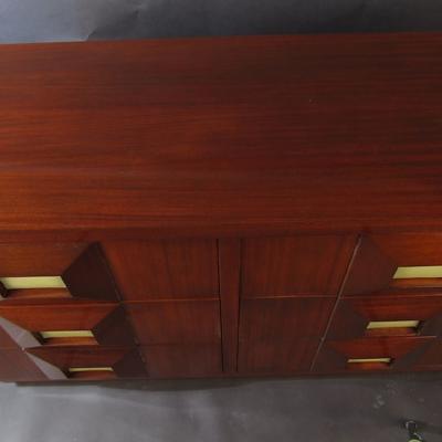 Andr Sornay French Modern Mahogany and Parchment 6 Drawer Chest Andre Sornay new trade pub