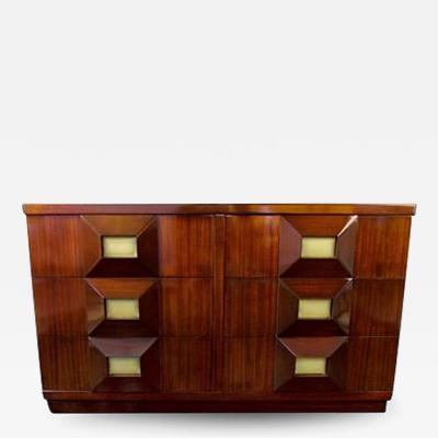 Andr Sornay French Modern Mahogany and Parchment 6 Drawer Chest Andre Sornay new trade pub