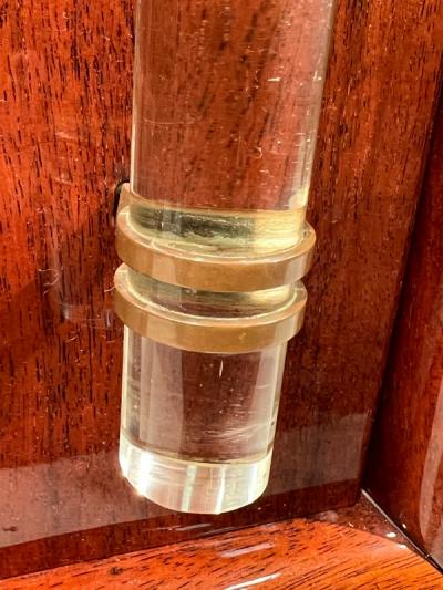 Andr Sornay MAGNIFICIENT ART DECO MAHOGANY BUFFET WITH GLASS ROD HANDLES BY ANDRE SORNAY