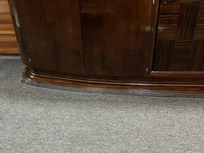 Andr Sornay MASSIVE FRENCH ART DECO EXOTIC WOOD AND BLACK MARBLE BUFFET