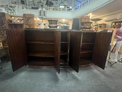 Andr Sornay MASSIVE FRENCH ART DECO EXOTIC WOOD AND BLACK MARBLE BUFFET