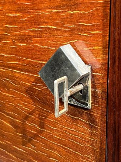 Andr Sornay MODERNIST FRENCH ART DECO MAHOGANY AND MARBLE CABINET