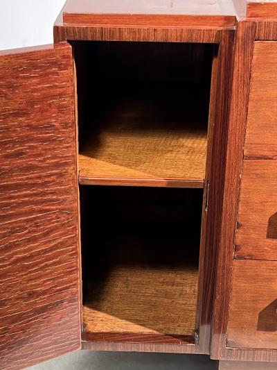 Andr Sornay MODERNIST FRENCH ART DECO MAHOGANY AND MARBLE CABINET