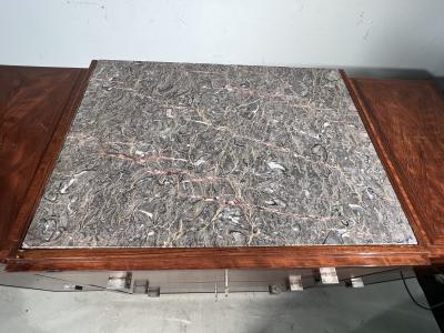 Andr Sornay MODERNIST FRENCH ART DECO MAHOGANY AND MARBLE CABINET