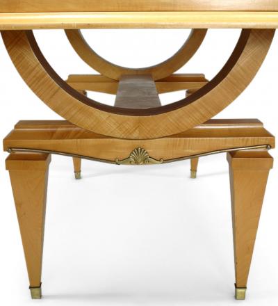 Andre Arbus French Mid Century Ormolu Mounted Sycamore Dining Table