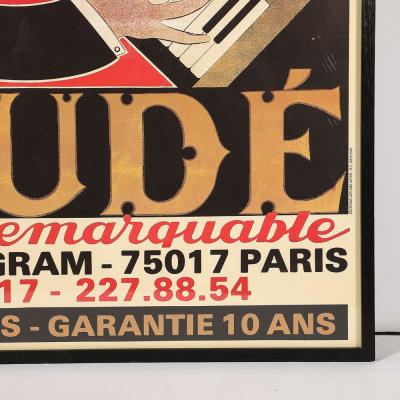 Andre Daude Art Deco Lithograph Posted Entitled Pianos Daude by Andre Daude