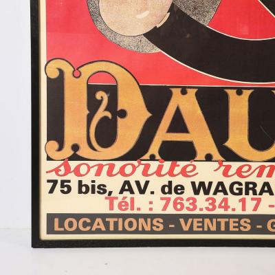 Andre Daude Art Deco Lithograph Posted Entitled Pianos Daude by Andre Daude