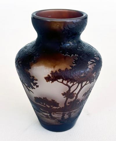 Andre Delatte Andre Delatte Nancy Acid Etched Cameo Glass Vase France