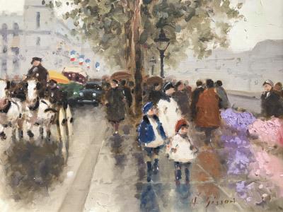 Andre Gisson Flower Market along the Seine 