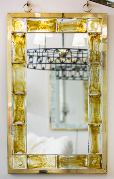 Andre Hayat Andr Hayat Mirror Model New York with Yellow Glass Brick